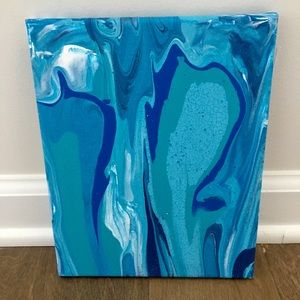“Under the sea” acrylic pour